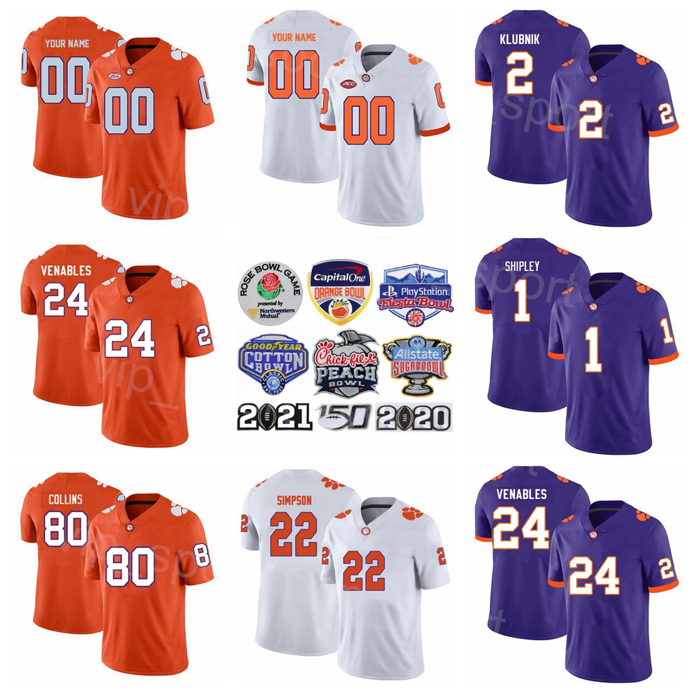 NCAA College Football Clemson Tigers Jersey 1 Will Shipley 2 Cade Klubnik 80 Beaux Collins 0 Antonio Williams 22 Trenton Simpson Tyler Venables Purple Orange White
NCAA College Football Clemson Tigers Jersey 1 Will Shipley 2 Cade Klubnik 80 Beaux Collins 0 Antonio Williams 22 Trenton Simpson Tyler Venables Purple Orange White