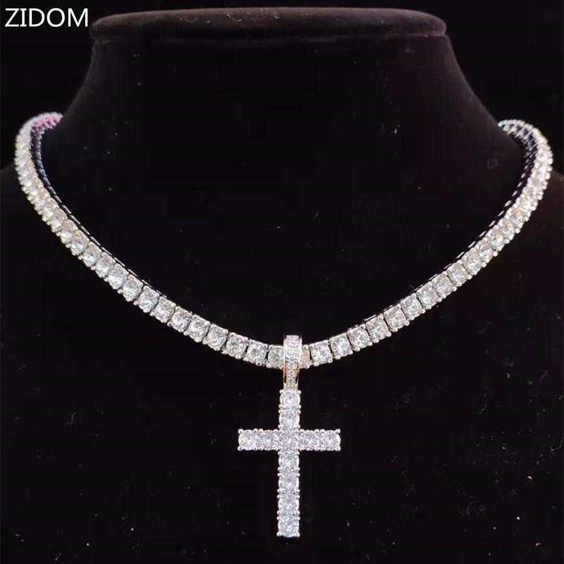 Pendant Necklaces Men Women Hip Hop Cross Necklace with 4mm Zircon Tennis Chain Iced Out Bling Hiphop Jewelry Fashion Gift
Pendant Necklaces Men Women Hip Hop Cross Necklace with 4mm Zircon Tennis Chain Iced Out Bling Hiphop Jewelry Fashion Gift