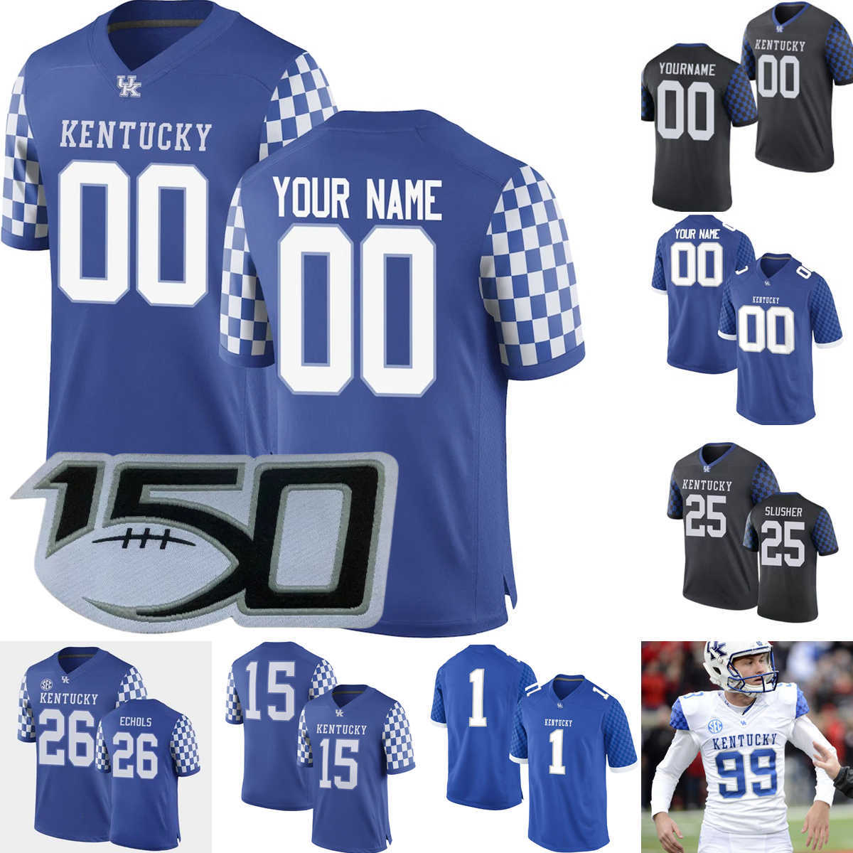 American College Football Wear Custom NCAA College Kentucky Wildcats Football Jersey 15 Destin Wade 37 Isaac Dixon 5 Mike Drennen II 48 Jack Varga Jerseys Stitched Me, Add 150th patch
American College Football Wear Custom NCAA College Kentucky Wildcats Football Jersey 15 Destin Wade 37 Isaac Dixon 5 Mike Drennen II 48 Jack Varga Jerseys Stitched Me, Add 150th patch