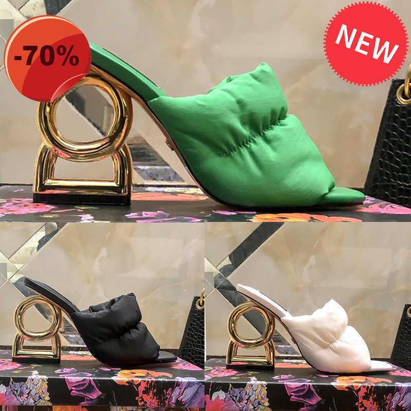 2022 designer dress shoes italy Squar Toe Down-Padded Keira Mules women slipper 10.5cm high heels luxury sandal white black green beige, 03 beige 
2022 designer dress shoes italy Squar Toe Down-Padded Keira Mules women slipper 10.5cm high heels luxury sandal white black green beige, 03 beige