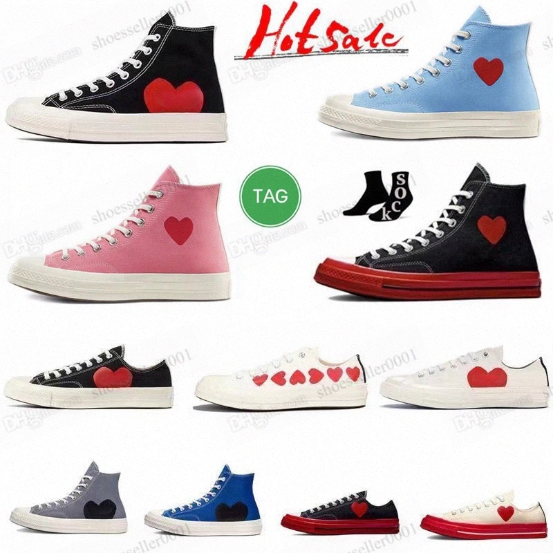 

Classic 1970 casual men womens canvas shoes all star Sneaker chuck 70 chucks 1970s stars Big eyes black red heart shape platform Jointly Name sneakers k41R#