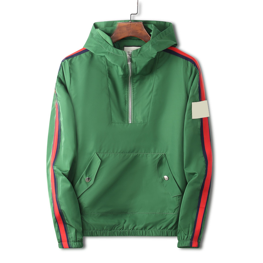 2023 Striped Brand Jacket Slim Pocket Mens Windbreakers Jackets Casual Hoodie Baseball Men's Hoodies Coat