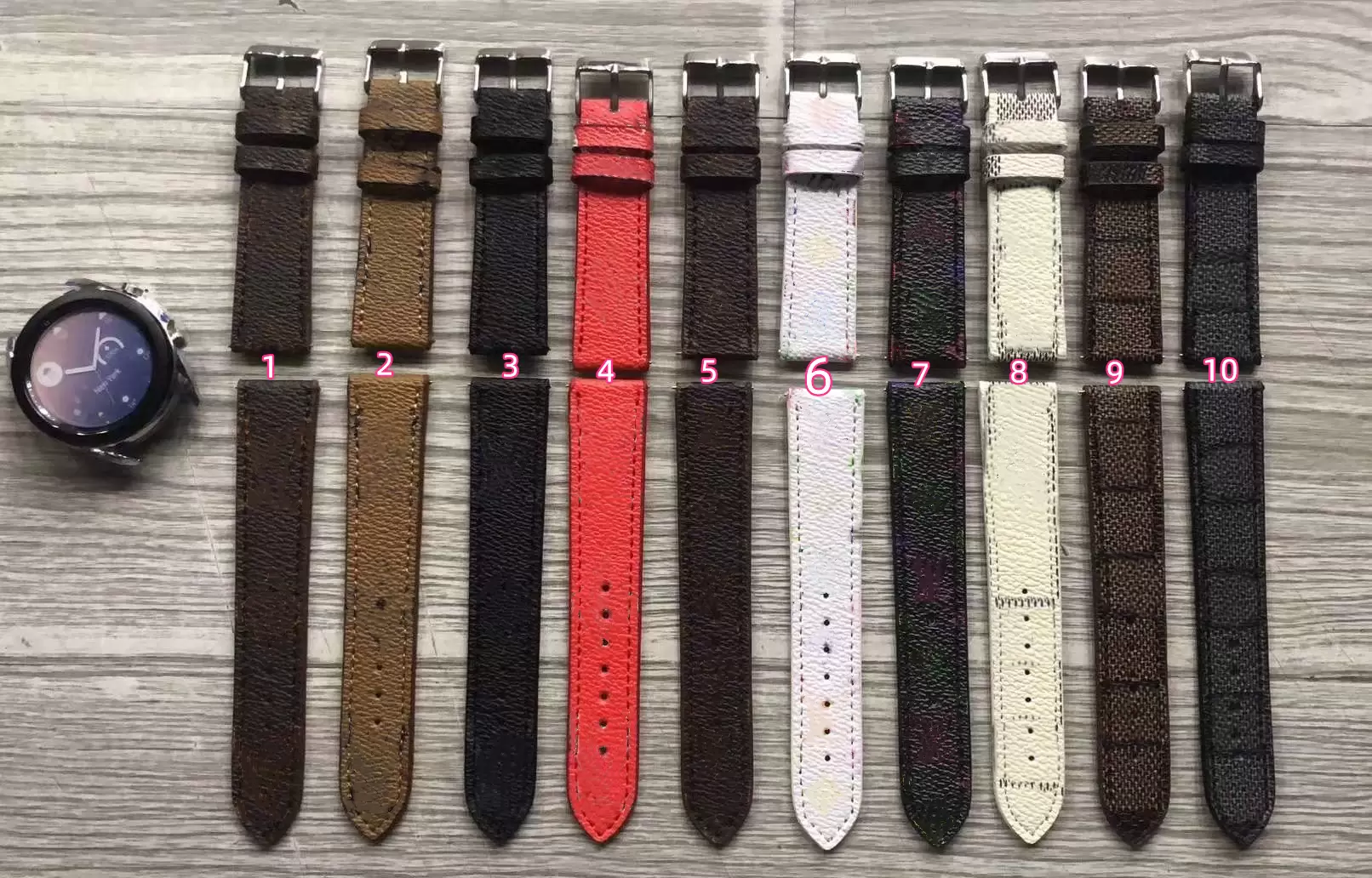 Fashion Leather Watch Bands For Samsung Galaxy Strap 20mm 22mm 41mm 42MM 44mm Watch Active 2 4 5 6 7 Series Band Luxury Designer L Flower Wristband Stripes
Fashion Leather Watch Bands For Samsung Galaxy Strap 20mm 22mm 41mm 42MM 44mm Watch Active 2 4 5 6 7 Series Band Luxury Designer L Flower Wristband Stripes
