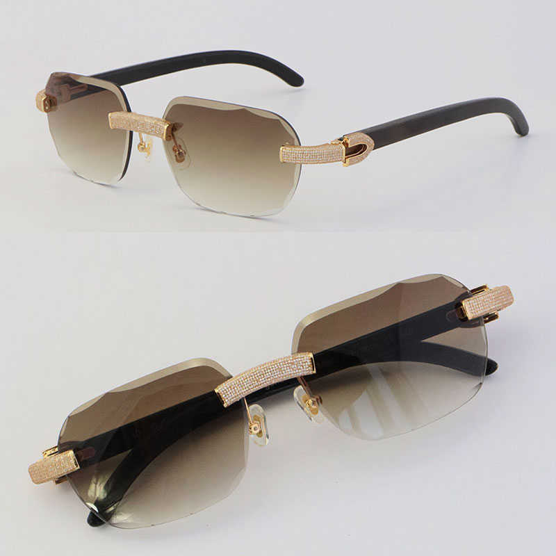Sunglasses 2022 New Black Buffalo Horn Rimless Micro-paved Diamond Set Sun Men Women with c Decoration Rocks Wire Frame Male
Sunglasses 2022 New Black Buffalo Horn Rimless Micro-paved Diamond Set Sun Men Women with c Decoration Rocks Wire Frame Male