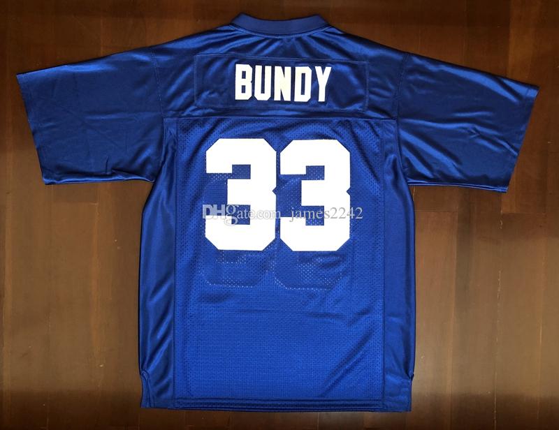 College wear Shipping From US Al Bundy #33 Polk High Married With Children Men Movie Football Jersey All Stitched Blue S-3XL High Quality
College wear Shipping From US Al Bundy #33 Polk High Married With Children Men Movie Football Jersey All Stitched Blue S-3XL High Quality