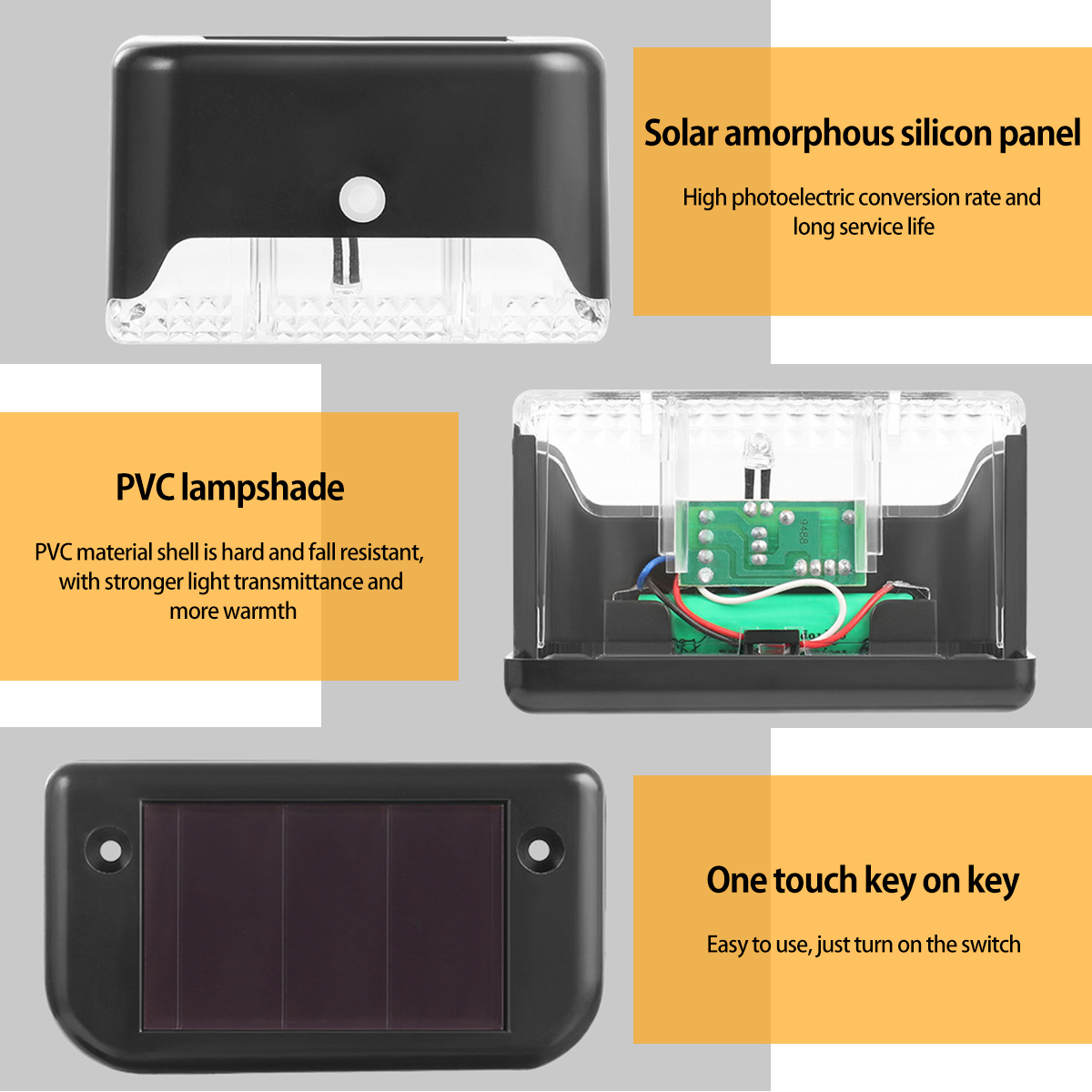 Garden Decorations Solar LED Lights Outdoor IP65 Waterproof Step Deck Light Lamp Sunlight Courtyard Decor solar garden lights 221025