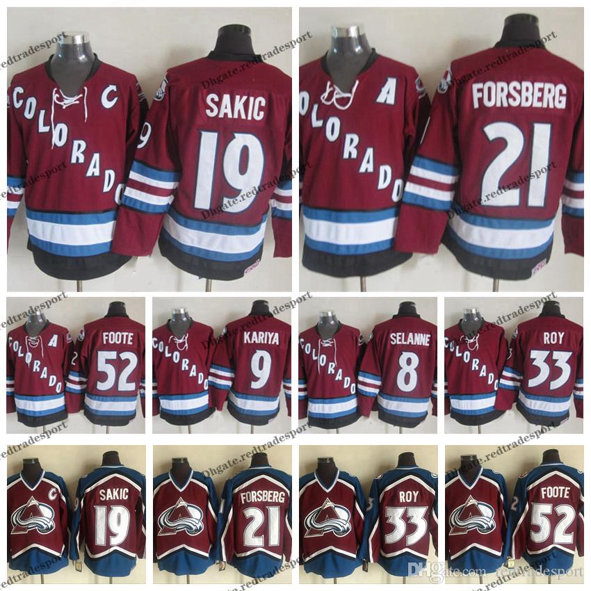 Vintage Colorado Avalanche Hockey Jerseys 52 Adam Foote 21 Peter Forsberg 8 Teemu Selanne 9 Paul Kariya 19 Joe Sakic 33 Patrick Roy Jersey, 52 red
Vintage Colorado Avalanche Hockey Jerseys 52 Adam Foote 21 Peter Forsberg 8 Teemu Selanne 9 Paul Kariya 19 Joe Sakic 33 Patrick Roy Jersey, 52 red