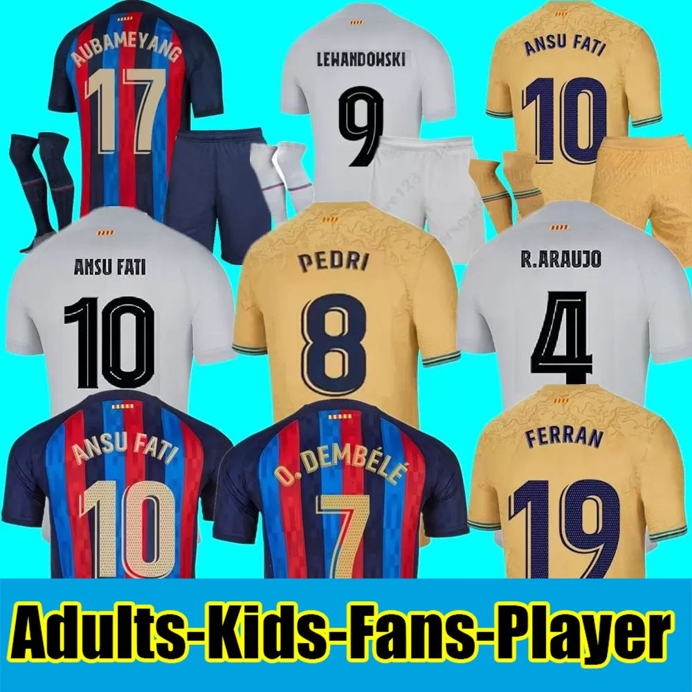 22 23 barcelona soccer jersey PEDRI LEWANDOWSKI GAVI camiseta de futbol FERRAN 2022 2023 FC ANSU FATI RAPHINHA DEST football shirt men barca kit kids 999024 jersey, Third
22 23 barcelona soccer jersey PEDRI LEWANDOWSKI GAVI camiseta de futbol FERRAN 2022 2023 FC ANSU FATI RAPHINHA DEST football shirt men barca kit kids 999024 jersey, Third