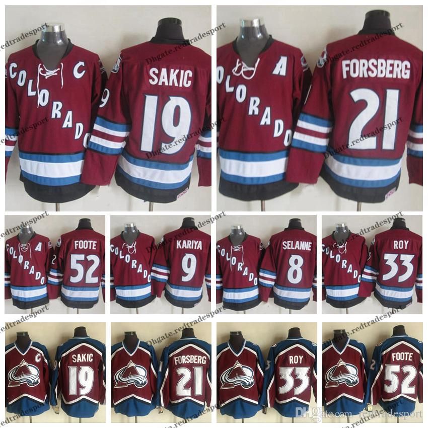 Hockey Vintage Colorado Avalanche Hockey Jerseys 52 Adam Foote 21 Peter Forsberg 8 Teemu Selanne 9 Paul Kariya 19 Joe Sakic 33 Patrick Roy J, 52 red
Hockey Vintage Colorado Avalanche Hockey Jerseys 52 Adam Foote 21 Peter Forsberg 8 Teemu Selanne 9 Paul Kariya 19 Joe Sakic 33 Patrick Roy J, 52 red