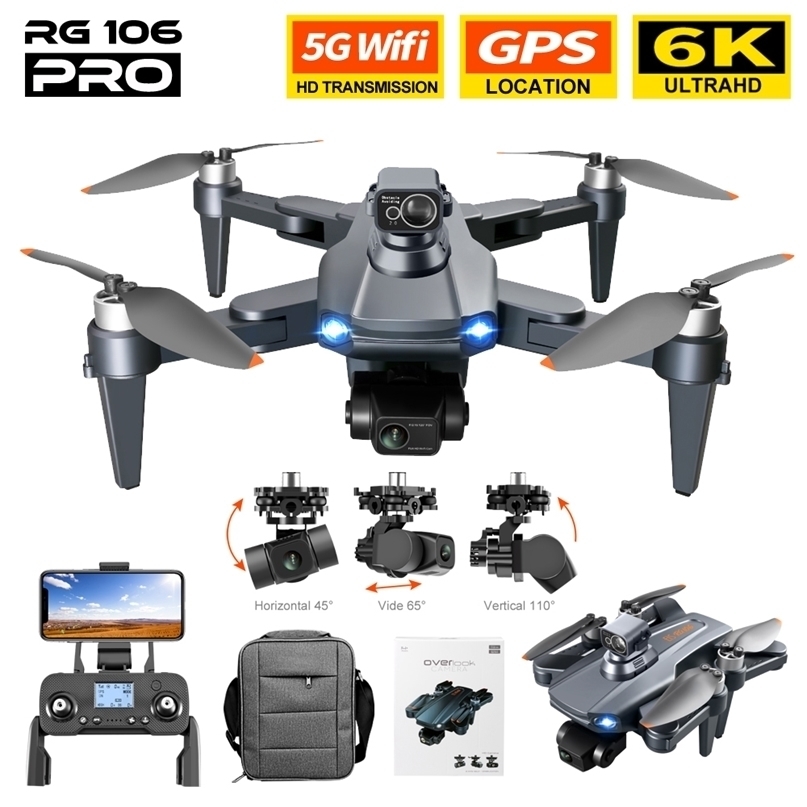 Drones RG106 Drone 6K Dual Camera Profesional GPS With 3 Axis Brushless Rc Helicopter 5G WiFi Fpv Quadcopter Toy 221014
Drones RG106 Drone 6K Dual Camera Profesional GPS With 3 Axis Brushless Rc Helicopter 5G WiFi Fpv Quadcopter Toy 221014