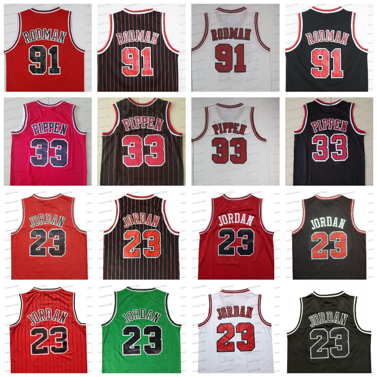 Retro 91 Dennis Rodman Basketball Jersey 33 Scottie Pippen NO.23 Red White Stripe Green Stitched Vintage Mens Jerseys, Men jersey
Retro 91 Dennis Rodman Basketball Jersey 33 Scottie Pippen NO.23 Red White Stripe Green Stitched Vintage Mens Jerseys, Men jersey