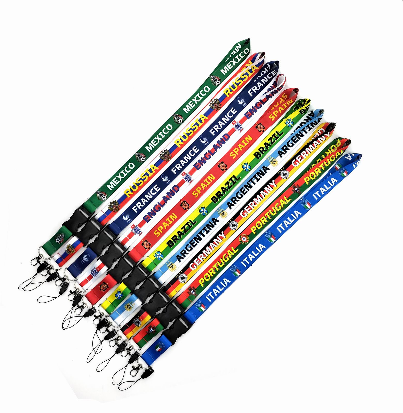 World Cup National Team Keychains Lanyard Neck Strap for ID Card Holders With Black Lanyards Office Neck Strings/Strap USB Camera DIY Phone Hanging Slings
World Cup National Team Keychains Lanyard Neck Strap for ID Card Holders With Black Lanyards Office Neck Strings/Strap USB Camera DIY Phone Hanging Slings