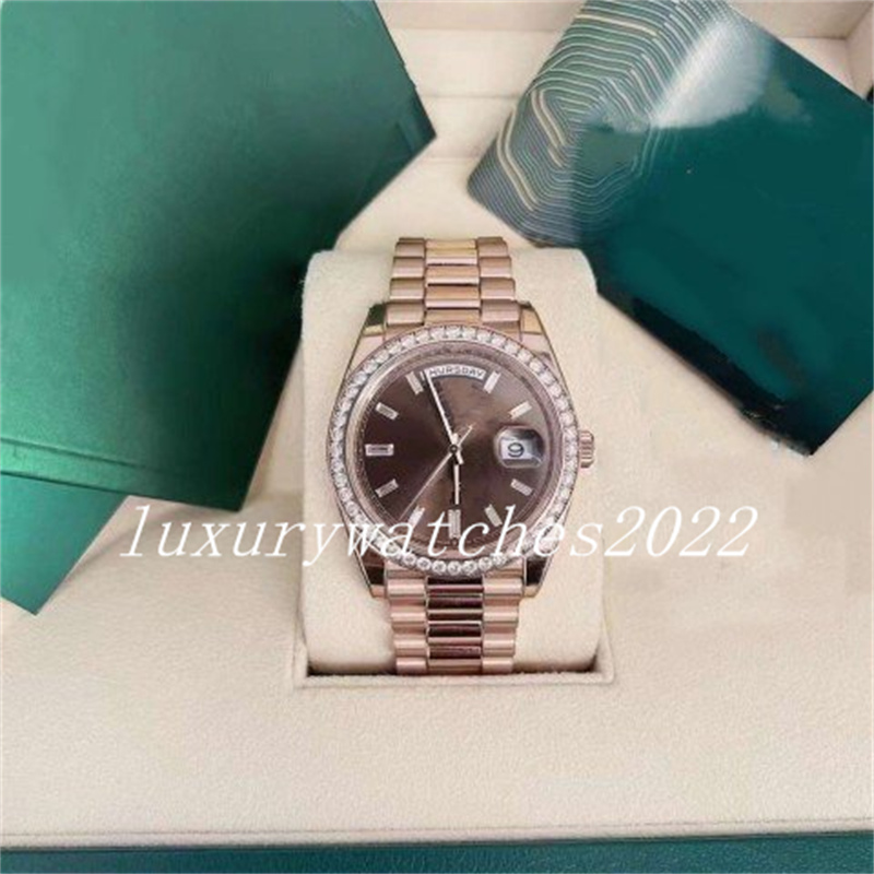 NF Maker Mens Watch 40mm Dial V5 Version 18k Rose Gold Diamond Bezel Automatic Mechanical Stainless Steel Sapphire Glass Fashion Men's Wristwatch