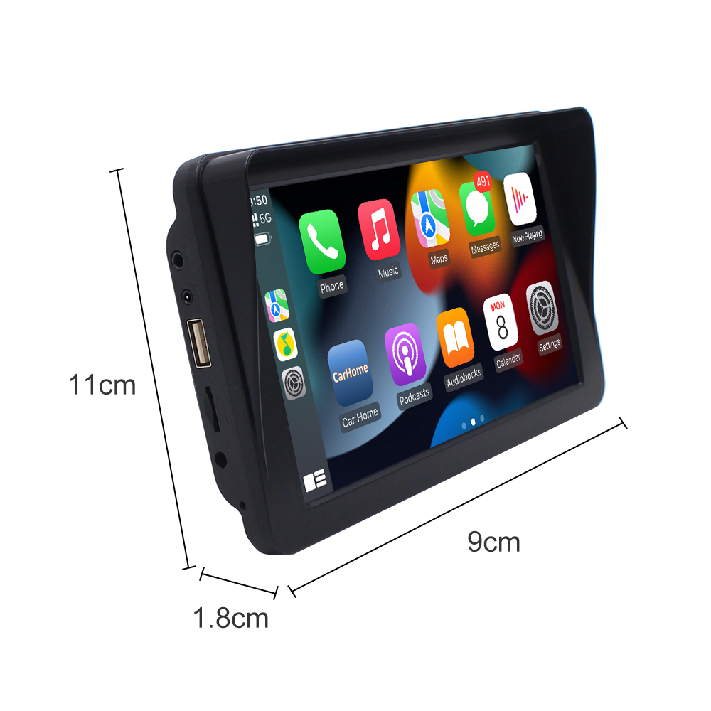 Universal 7 inch Car Video Wireless Carplay Map Navigator Android Auto IPS Screen Portable Display Navigation Reversing Video Mirror Link Radio