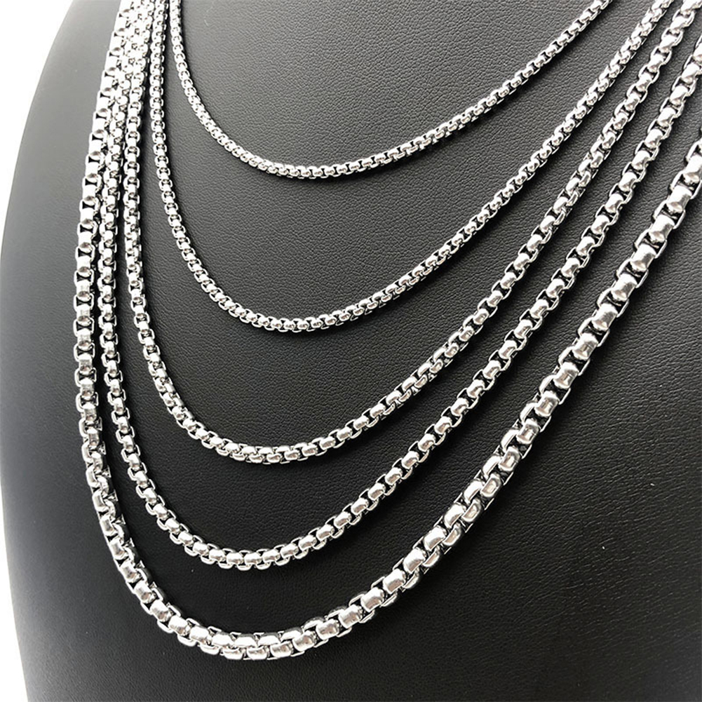 Stainless Steel Silver Link Chains Necklace Jewelry for Men and Women Jewelry Accessories
