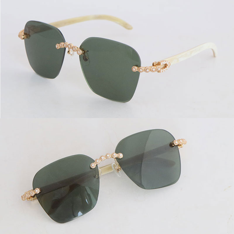 Moissanite Diamond Set Rimless Sunglass Womans White Genuine Natural Horn Sunglasses Men Frames Luxury Sun Glasses Square Size Lens Width 60-18-140MM Lens Height 54
Moissanite Diamond Set Rimless Sunglass Womans White Genuine Natural Horn Sunglasses Men Frames Luxury Sun Glasses Square Size Lens Width 60-18-140MM Lens Height 54