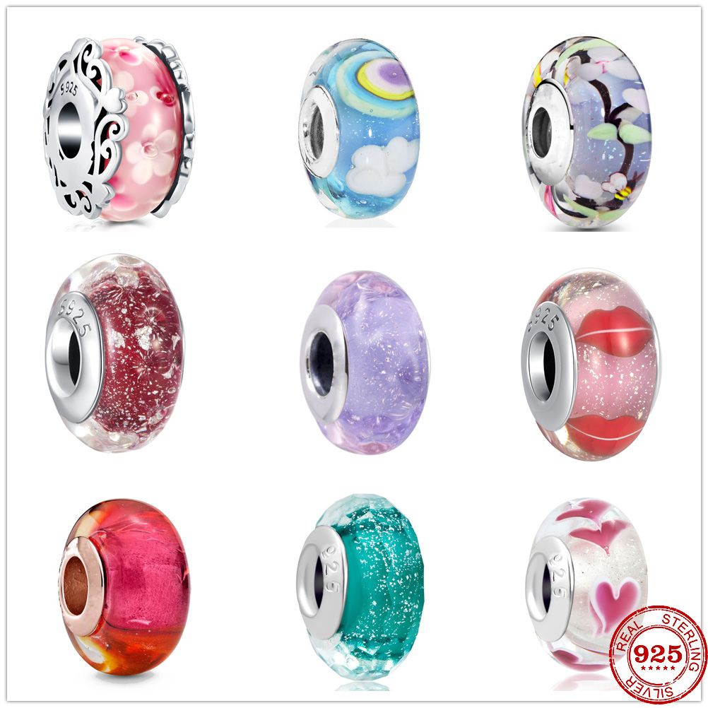 925 Sterling Silver Dangle Charm Women Beads High Quality Jewelry Gift Wholesale Matte Colorful Murano Glass Bead Fit Pandora Charms Bracelet DIY
925 Sterling Silver Dangle Charm Women Beads High Quality Jewelry Gift Wholesale Matte Colorful Murano Glass Bead Fit Pandora Charms Bracelet DIY