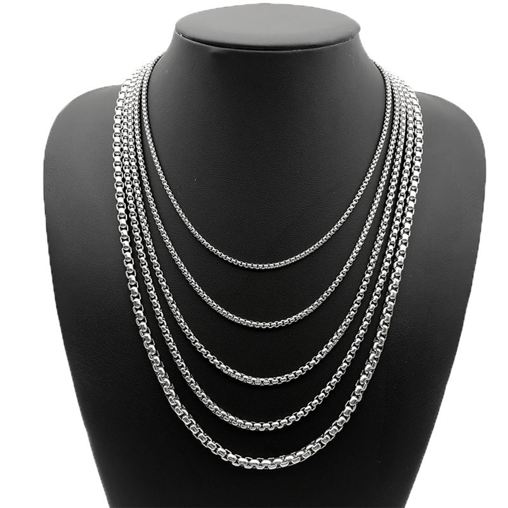 Stainless Steel Silver Link Chains Necklace Jewelry for Men and Women Jewelry Accessories