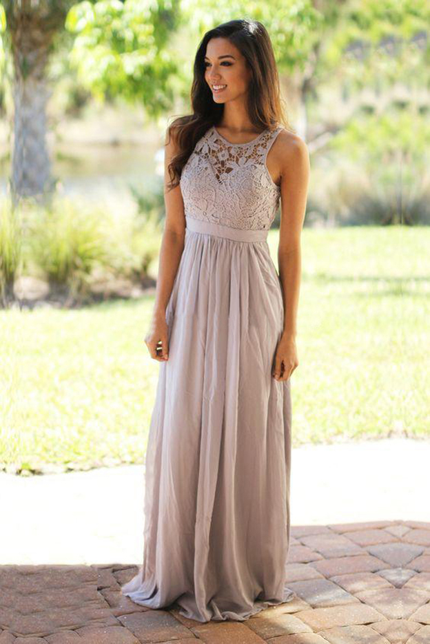 Long Pink Bridesmaid Dresses Lace Top Chiffon Skirt or Length Fashion Design Party Gowns vestido festa de casamento