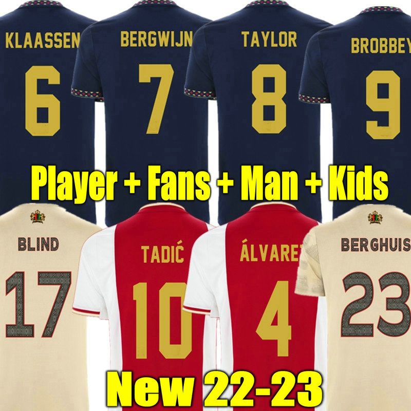 TADIC 21 22 23 Soccer Jersey Fans Player BASSEY BERGHUIS HALLER Third Black Kit BLIND KLAASSEN TAYLOR 2022 2023 Football Shirts Men Kids Uniforms BERGWIJN, 22 23 kids + sock
TADIC 21 22 23 Soccer Jersey Fans Player BASSEY BERGHUIS HALLER Third Black Kit BLIND KLAASSEN TAYLOR 2022 2023 Football Shirts Men Kids Uniforms BERGWIJN, 22 23 kids + sock