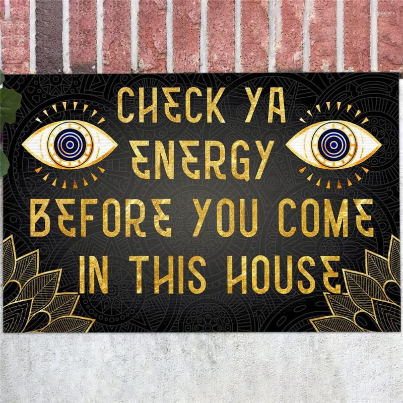 Carpets CLOOCL Funny Saying Doormat 3D Graphic Check Ya Energy Before You Come In This House Evil Eyes Flannel Floor Mats
Carpets CLOOCL Funny Saying Doormat 3D Graphic Check Ya Energy Before You Come In This House Evil Eyes Flannel Floor Mats