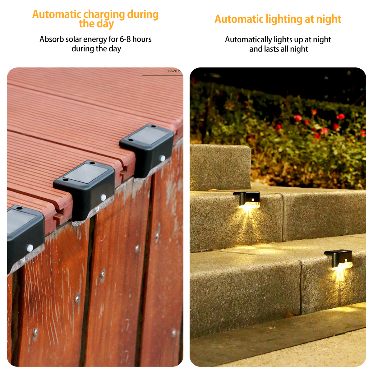 Garden Decorations Solar LED Lights Outdoor IP65 Waterproof Step Deck Light Lamp Sunlight Courtyard Decor solar garden lights 221025