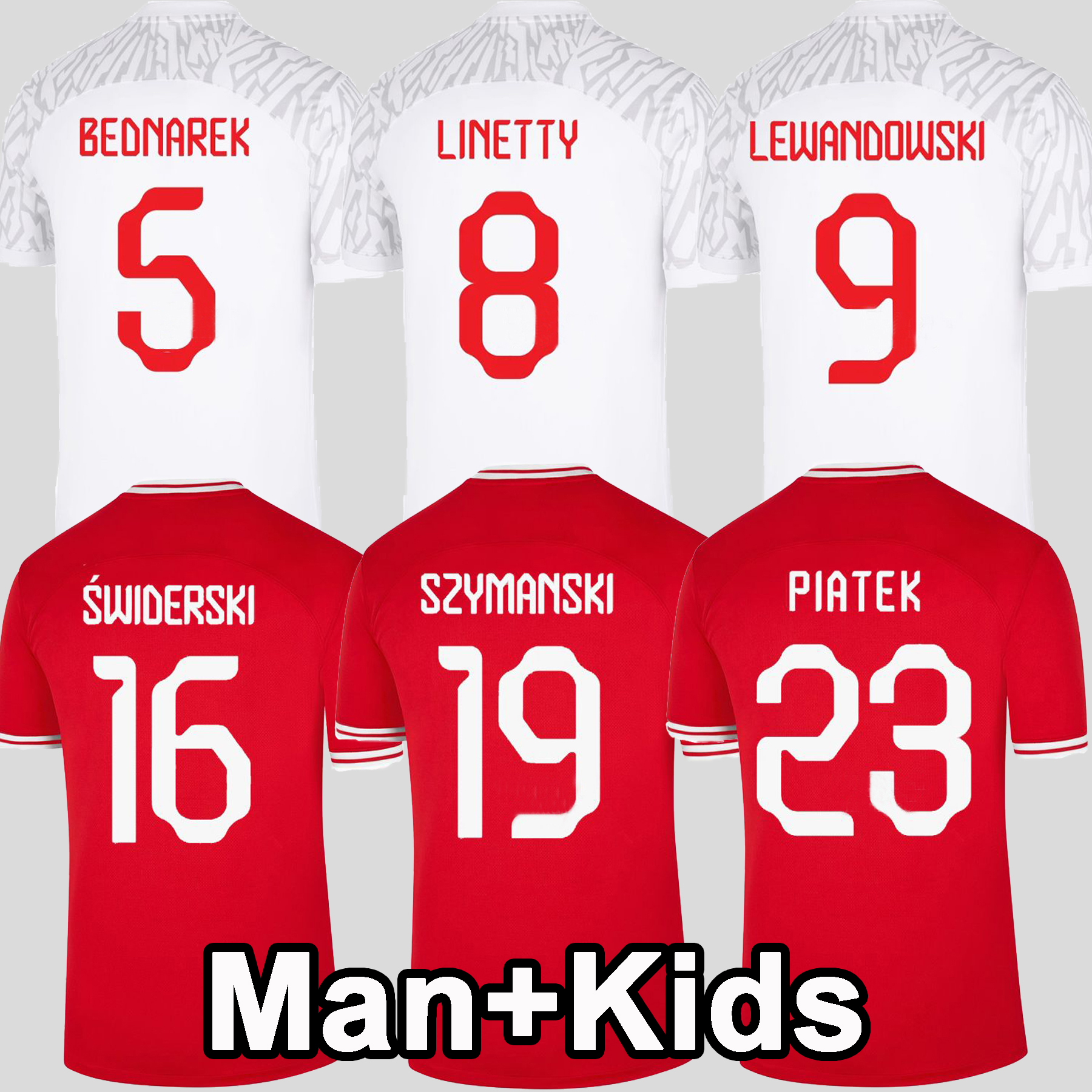 2022 LEWANDOWSKI Soccer Jersey Polonia Home away 2023 red white GROSICKI #11 PISZCZEK MILIK Jerseys football Men Shirts uniforms MEN S-XXL PolandS 22 23, 01/03 home
2022 LEWANDOWSKI Soccer Jersey Polonia Home away 2023 red white GROSICKI #11 PISZCZEK MILIK Jerseys football Men Shirts uniforms MEN S-XXL PolandS 22 23, 01/03 home