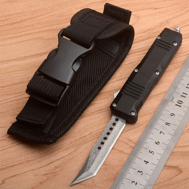 Benchmade Mini Infidel Double action Automatic knives 3350 Damascus Steel Spear Point Utility EDC Tools Pocket Tactical gear Survival knife with nylon sheath
Benchmade Mini Infidel Double action Automatic knives 3350 Damascus Steel Spear Point Utility EDC Tools Pocket Tactical gear Survival knife with nylon sheath