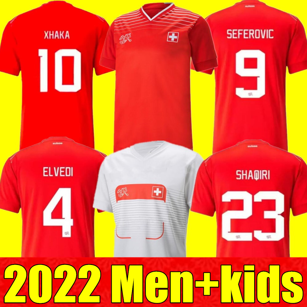 2022 Switzerland World Cup Soccer Jerseys AKANJI SHAQIRI EMBOLO SEFEROVIC Maillots de football 22/23 XHAHA BEHRAMI RODRIGUEZ ZAKARIA ELVEDI, Adult home+world cup patch
2022 Switzerland World Cup Soccer Jerseys AKANJI SHAQIRI EMBOLO SEFEROVIC Maillots de football 22/23 XHAHA BEHRAMI RODRIGUEZ ZAKARIA ELVEDI, Adult home+world cup patch