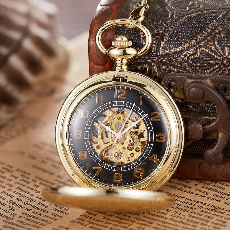 Pocket Watches Gorben Classic Smooth Surface Mechanical Watch With Chain Xmas Birthday Wedding Father Day Gift, Gold
Pocket Watches Gorben Classic Smooth Surface Mechanical Watch With Chain Xmas Birthday Wedding Father Day Gift, Gold