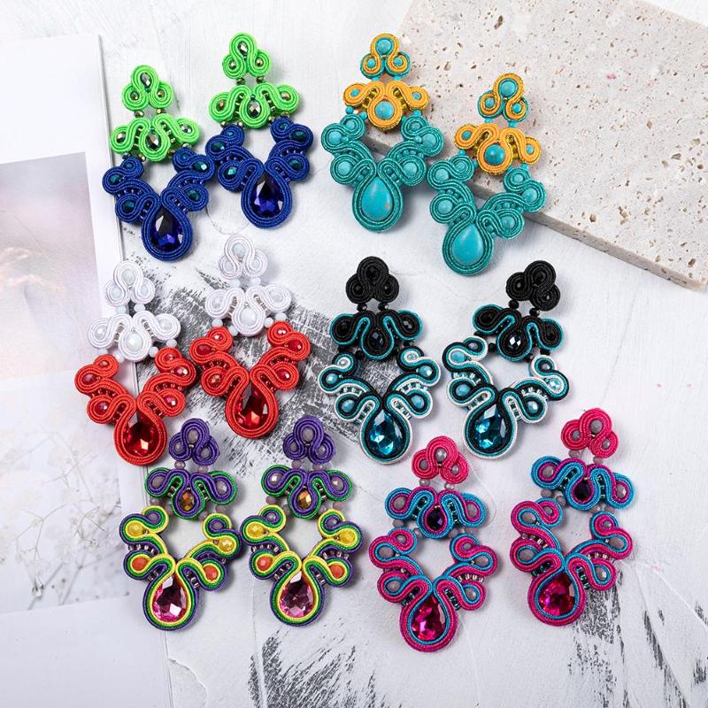 Dangle Earrings Soutache Women's Handmade Fashion Jewelry Earring Long Large Boho Crystal Sutasz Accessories Female Trendy Gift
Dangle Earrings Soutache Women's Handmade Fashion Jewelry Earring Long Large Boho Crystal Sutasz Accessories Female Trendy Gift