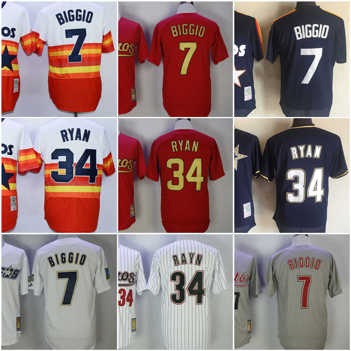 Vintage Mitchell and Ness Baseball Jersey 34 Nolan Ryan 2002-2012 7 Craig Biggio 2006 1981, As picture(with team name)
Vintage Mitchell and Ness Baseball Jersey 34 Nolan Ryan 2002-2012 7 Craig Biggio 2006 1981, As picture(with team name)