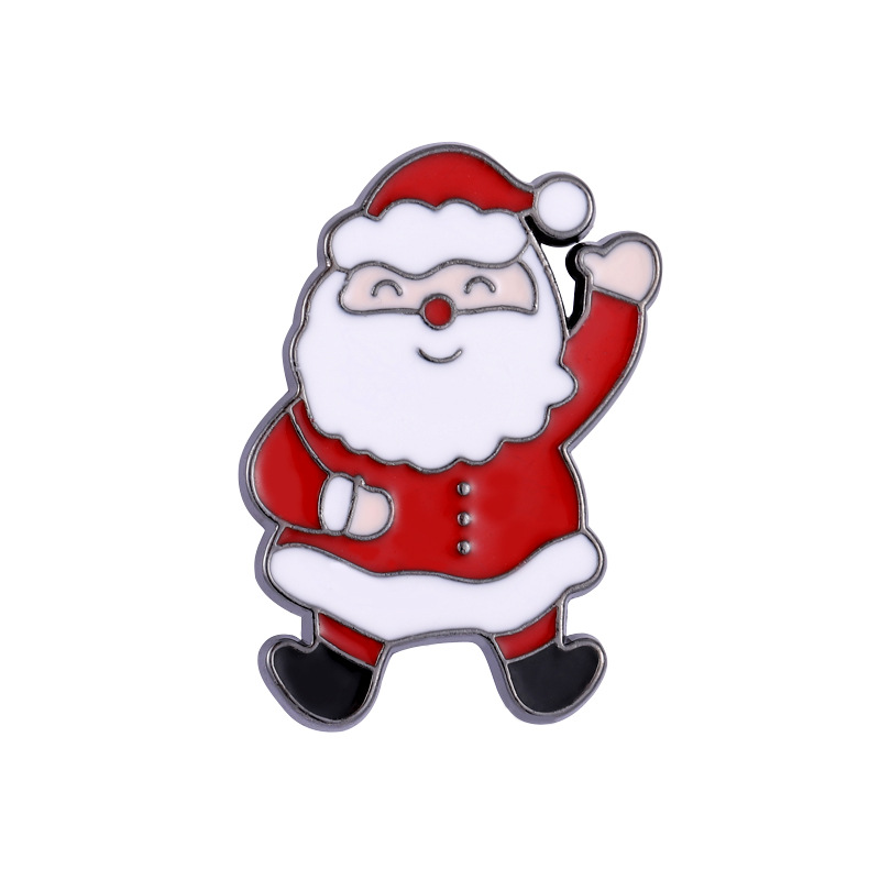 Santa Christmas Brooches Pins Jewelrys Holiday Xmas Gift Party Snowman Enameled Clothes Collar Art Decorations Ornaments for Men Women Kids Brooch Who