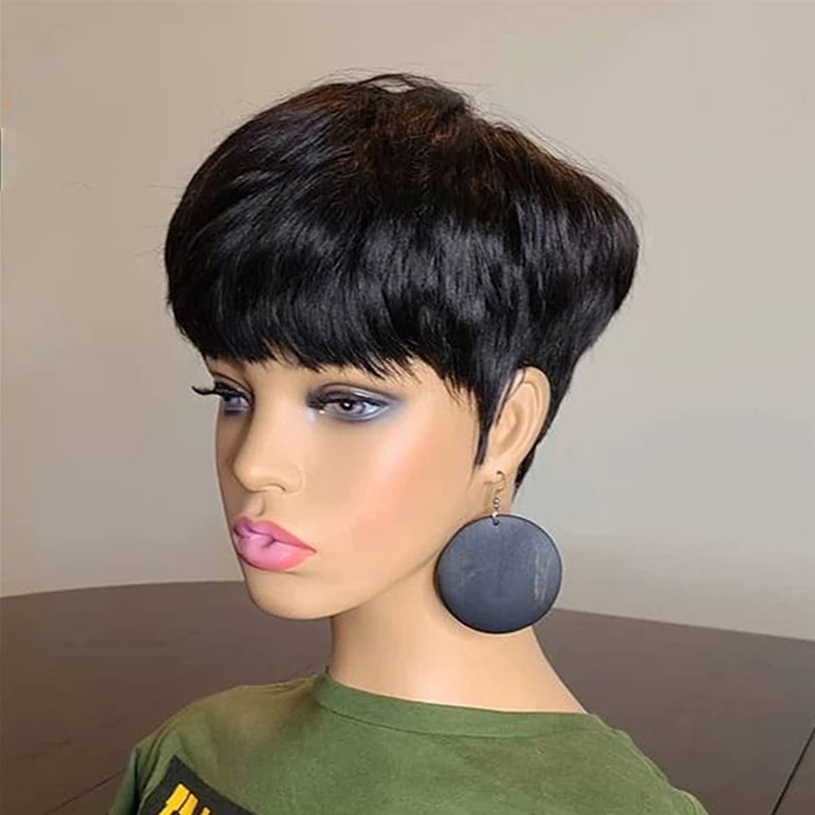 Short Afro pixie curly bob Human Hair Wigs pixie cut for Black Women Brazilian Virgin None Lace 150% Density Unprocessed Machine Made Diva1