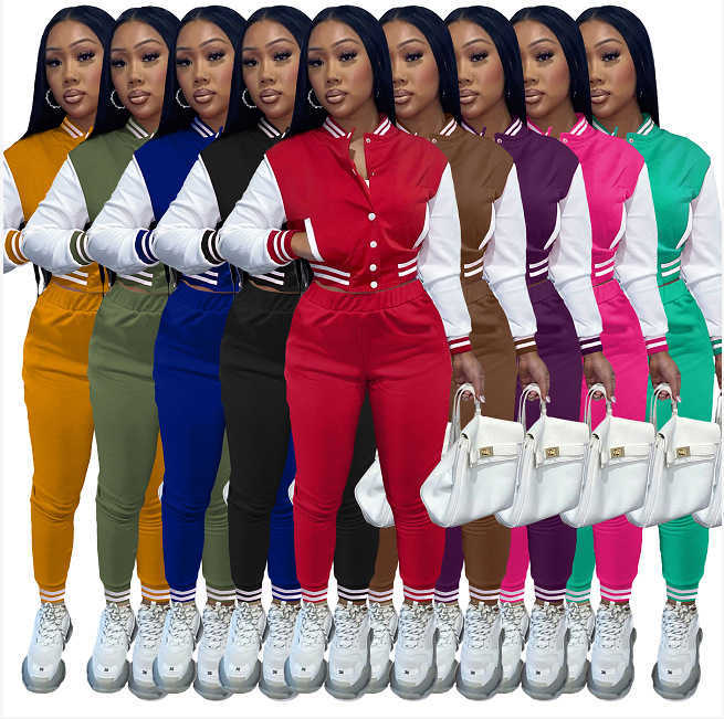 2022 Women Tracksuits Baseball Two Piece Outfits Designer Letterman Varsity Jacket Women Sweatsuit Set Winter Fall Set Lady Jogging Suits, Purple
2022 Women Tracksuits Baseball Two Piece Outfits Designer Letterman Varsity Jacket Women Sweatsuit Set Winter Fall Set Lady Jogging Suits, Purple