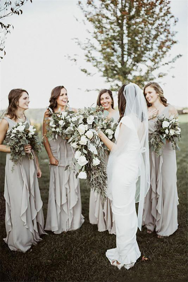 Country Bridesmaids Dresses V Neck A e Pleats or Length Chiffon Maid Of Honor Dress Wedding Guest Party Gowns Cheap Customized