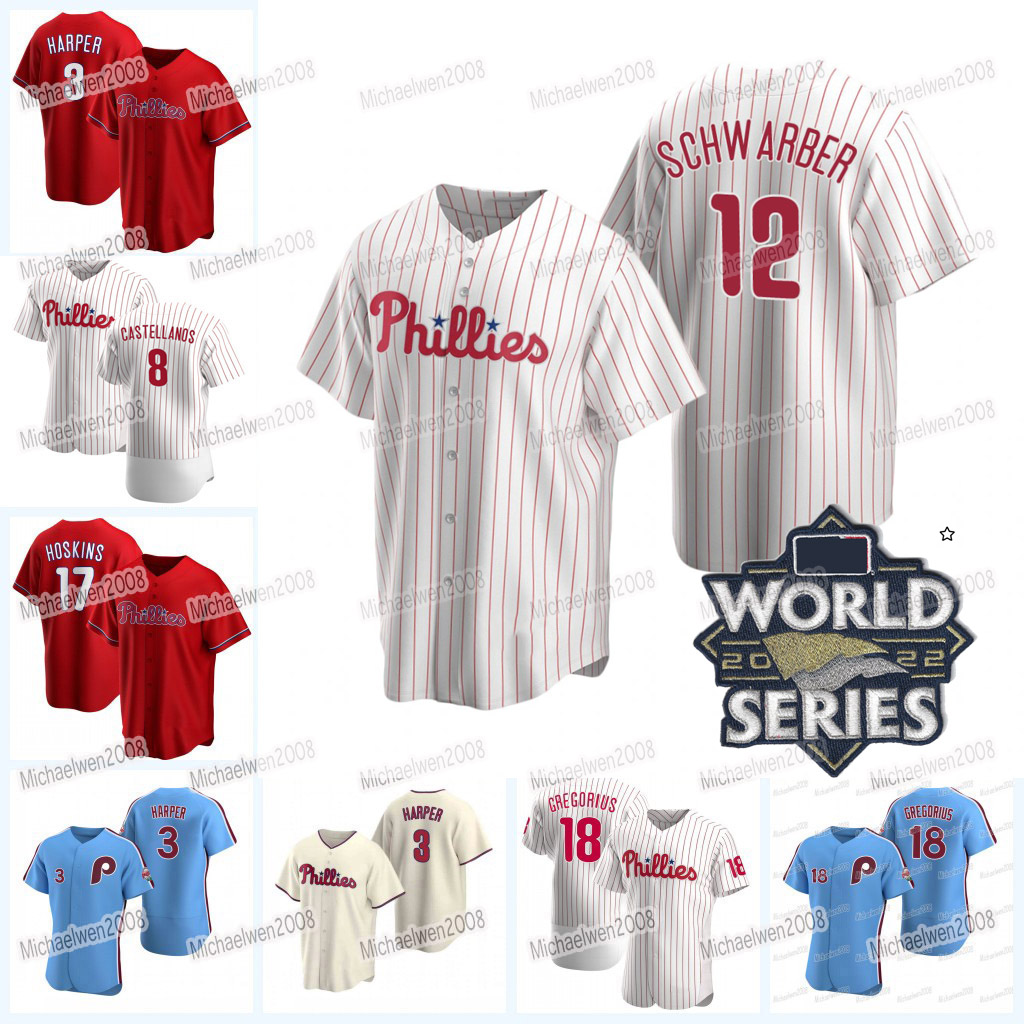 Baseball Jerseys Kyle Schwarber 2022 Phillies World Series Jersey Harper Aaron Nola Odubel Nick Castellanos Herrera J.T. Realmuto Alec Bohm Rhys Hoskins, Men flex base
Baseball Jerseys Kyle Schwarber 2022 Phillies World Series Jersey Harper Aaron Nola Odubel Nick Castellanos Herrera J.T. Realmuto Alec Bohm Rhys Hoskins, Men flex base
