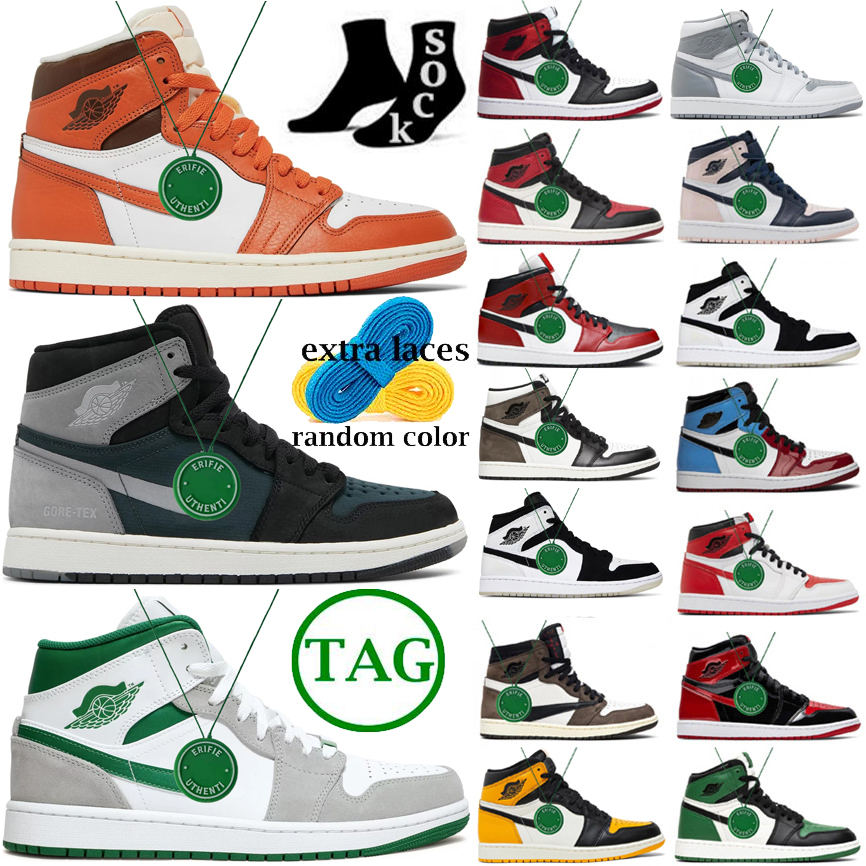 Mens High OG jorban 1s basketball shoes jumpman 1 Stage Haze university blue patent bred heritage brotherhood Gorge Green dark mocha Pale Ivory UNC retro Sneakers, Color # 4
Mens High OG jorban 1s basketball shoes jumpman 1 Stage Haze university blue patent bred heritage brotherhood Gorge Green dark mocha Pale Ivory UNC retro Sneakers, Color # 4