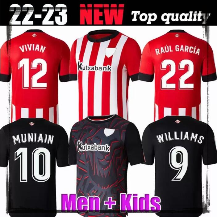 Bilbao 22 23 club home soccer Jerseys home away WILLIAMS MUNIAIN BERENGUER SANCET DE camiseta 2022 2023 I.MARTINZ RAUL GARCIA Athletic football shirts men kids kit, 22/23 kids away
Bilbao 22 23 club home soccer Jerseys home away WILLIAMS MUNIAIN BERENGUER SANCET DE camiseta 2022 2023 I.MARTINZ RAUL GARCIA Athletic football shirts men kids kit, 22/23 kids away