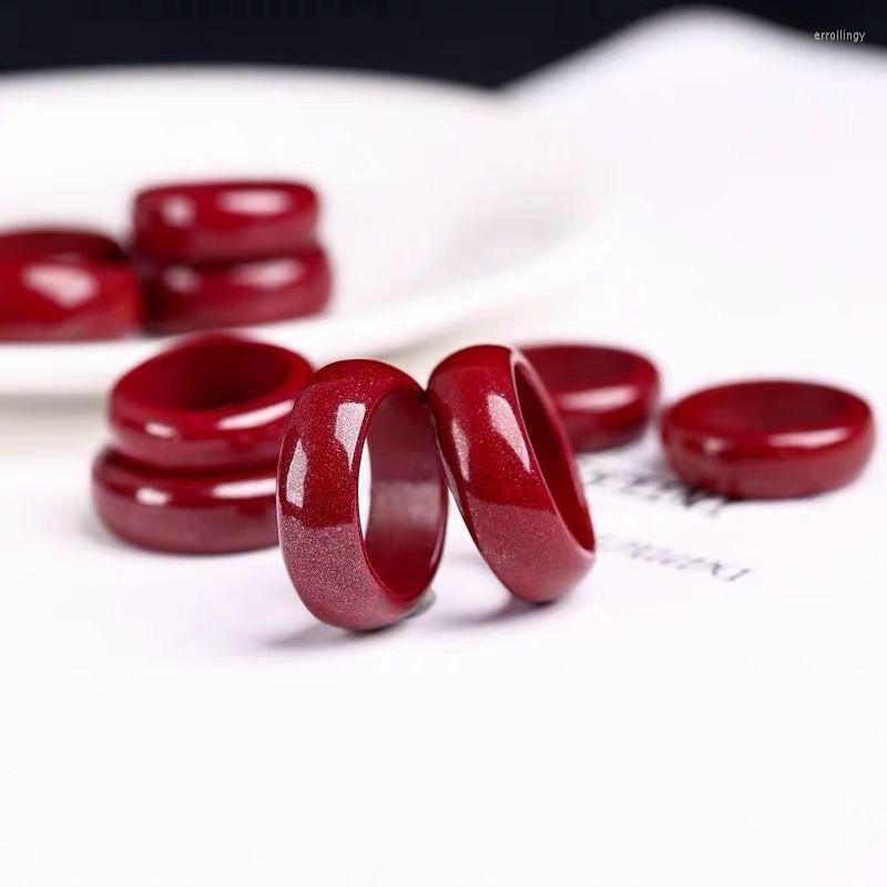 Cluster Rings Natural Red Cinnabar 6-12 Size Ring Jade Round Hand Weaving Jewellery Fashion Man Woman Luck Amulet Exorcise Evil Spirits
Cluster Rings Natural Red Cinnabar 6-12 Size Ring Jade Round Hand Weaving Jewellery Fashion Man Woman Luck Amulet Exorcise Evil Spirits