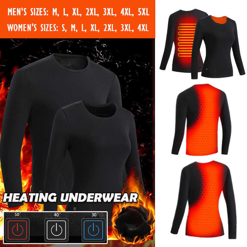 Men's Thermal Underwear Winter Heating Mens Womens Smart USB Electric Heated Fleece Tops Washable Ski Long Sleeve T Shirts L221017, Men-xl
Men's Thermal Underwear Winter Heating Mens Womens Smart USB Electric Heated Fleece Tops Washable Ski Long Sleeve T Shirts L221017, Men-xl