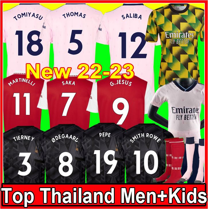 22 23 SALIBA PEPE SAKA soccer jerseys G.JESUS MARTINELLI Fans Player version ODEGAARD THOMAS TIERNEY SMITH ROWE 2022 2023 no more red football shirt Men Kids kit sets, 23 training
22 23 SALIBA PEPE SAKA soccer jerseys G.JESUS MARTINELLI Fans Player version ODEGAARD THOMAS TIERNEY SMITH ROWE 2022 2023 no more red football shirt Men Kids kit sets, 23 training