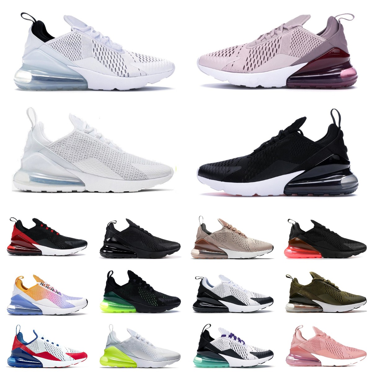 NEW Mens triple black 270s 270 women running shoes dusty cactus X white metallic university gold anthracite Light Bone Hot Punch spirit teal sports sneakers trainers, Box
NEW Mens triple black 270s 270 women running shoes dusty cactus X white metallic university gold anthracite Light Bone Hot Punch spirit teal sports sneakers trainers, Box