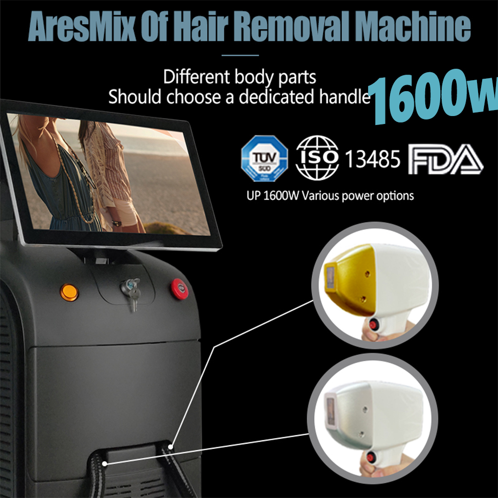 Diodo Lazer 1600w Depilation Machine Appliances Permanent 808Nm 755Nm 1064Nm Diode Laser Hair Removal DK20