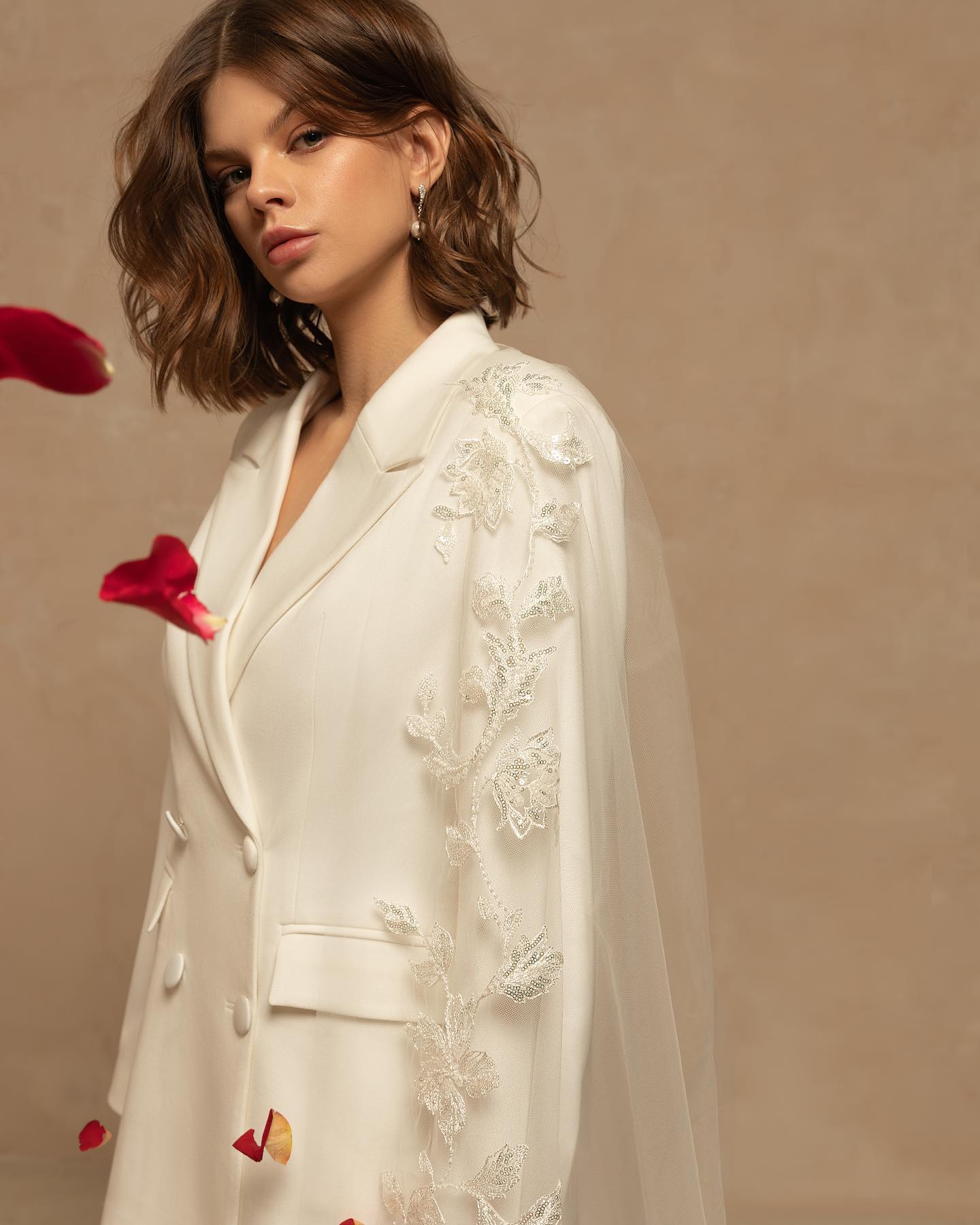 Eva Lendel 2023 Vintage Two Pieces Wedding Dress Women Blazer Pant Suits Bridal Gowns Formal Outfit vestido de novia