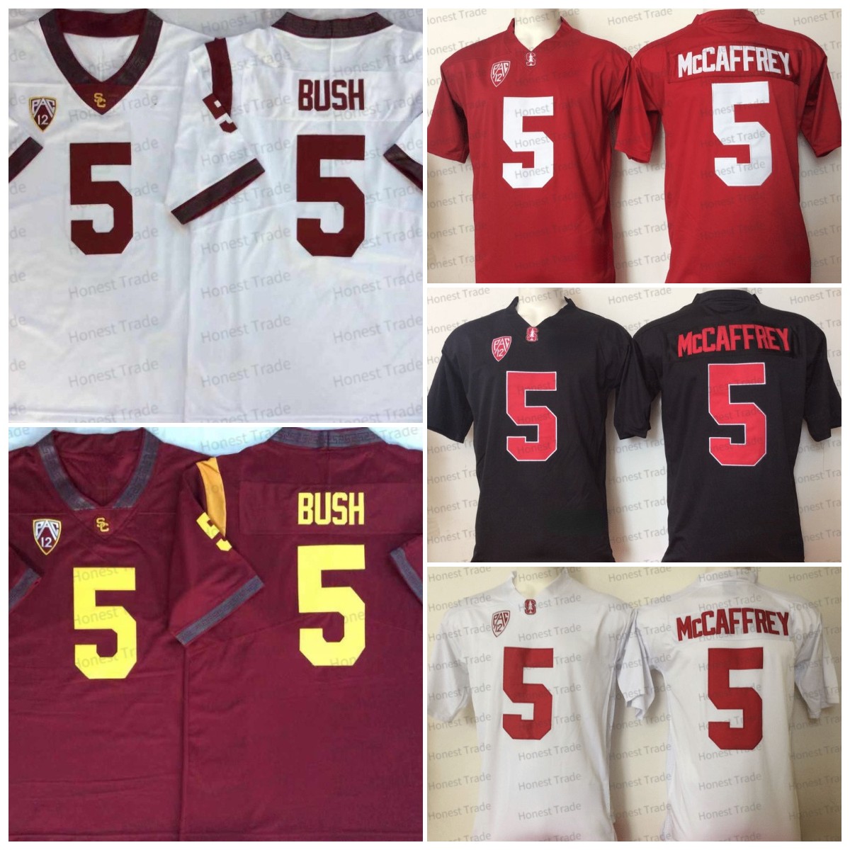 American College Football Wear NCAA 5 Reggie Bush Football Jersey USC Trojans 5 Christian McCaffrey Red Stanford College Red White Mens Jerseys, Men jersey
American College Football Wear NCAA 5 Reggie Bush Football Jersey USC Trojans 5 Christian McCaffrey Red Stanford College Red White Mens Jerseys, Men jersey