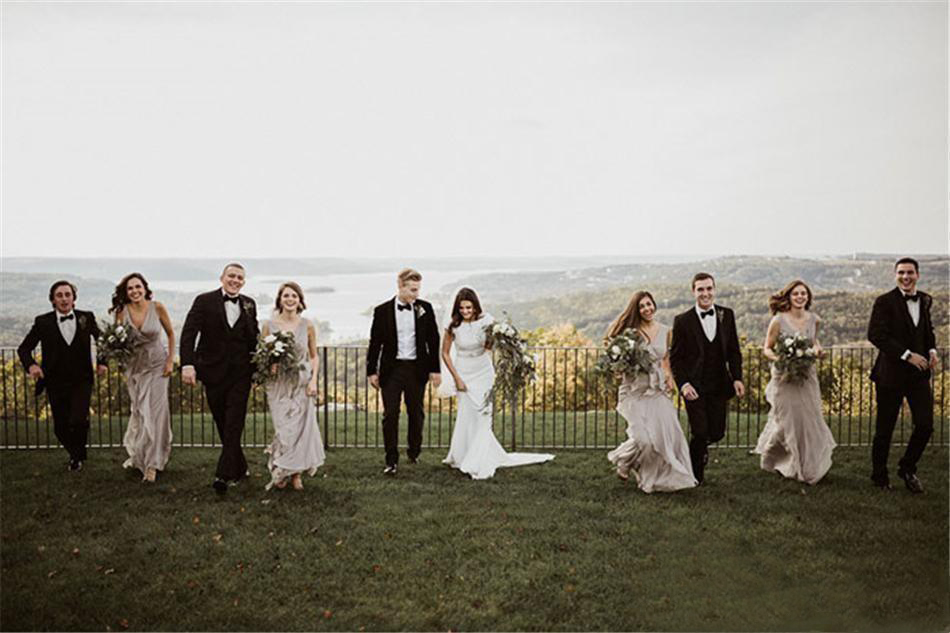 Country Bridesmaids Dresses V Neck A e Pleats or Length Chiffon Maid Of Honor Dress Wedding Guest Party Gowns Cheap Customized