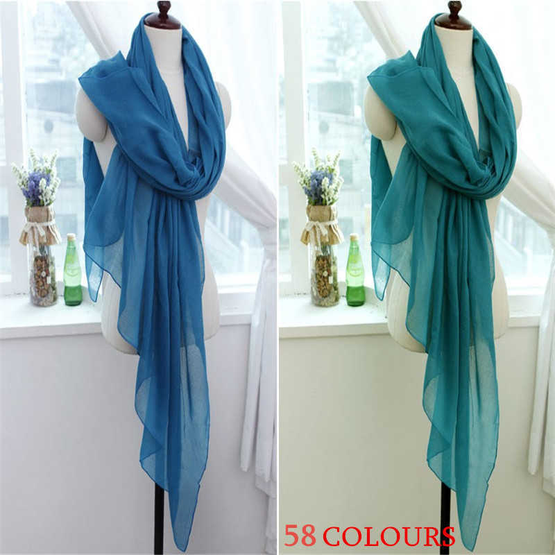 Scarves Women's Solid Color Soft Scarf 58 Colors269b