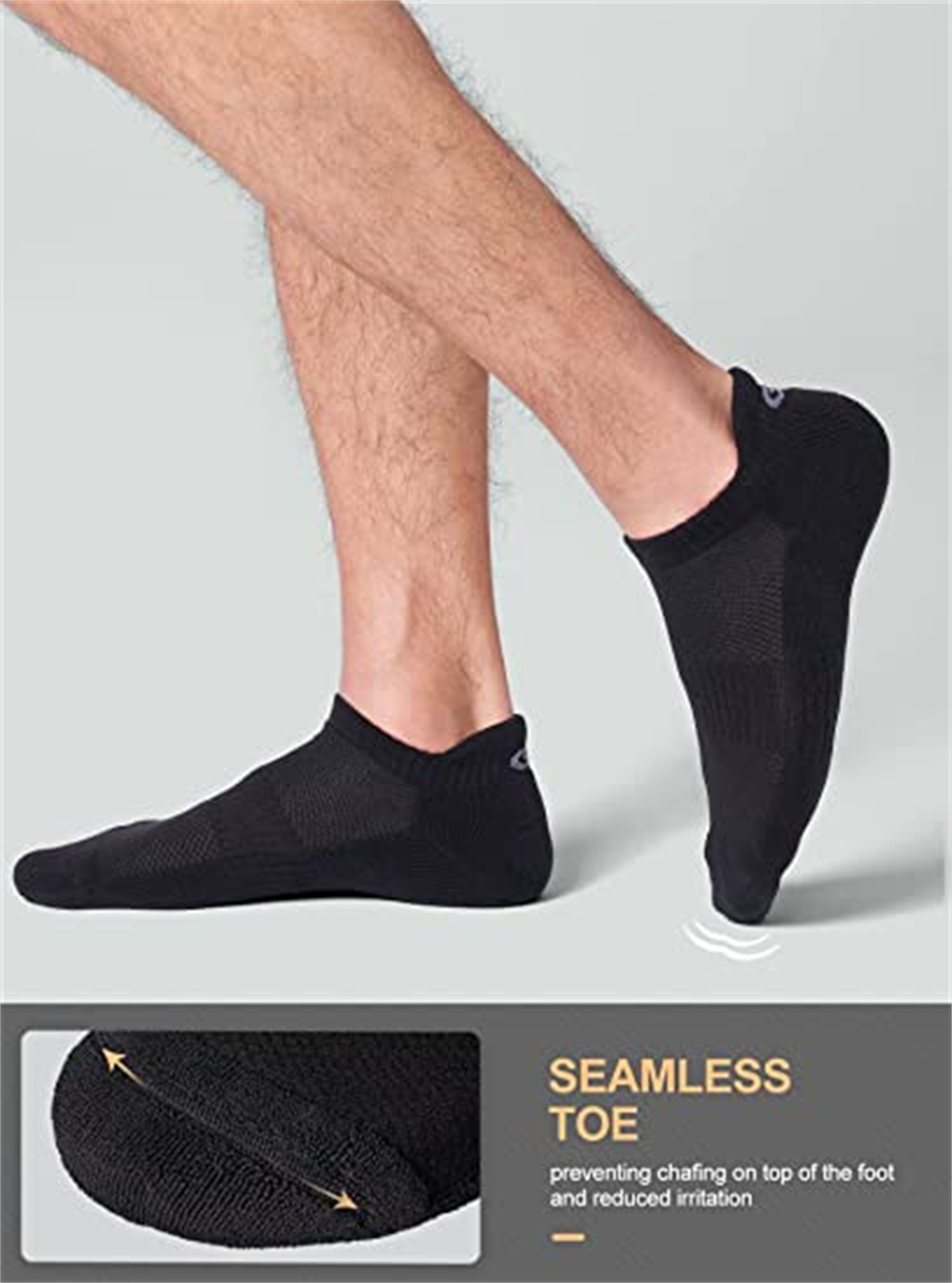 Athletic Running Socks Low Cut Sports Tab Socks for Men and Women 6 Pairs7229167