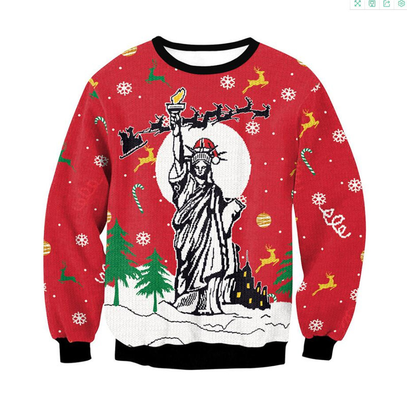 Men's Sweaters Men Women Ugly Christmas Sweater Funny Humping Reindeer Climax Tacky Jumpers Tops Couple Holiday Party Xmas Sweatshirt 221017
